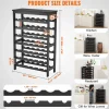 Botellero SucceBuy de Bambú Modular de 7 Niveles para 42 Botellas con Estante de Exhibición de Sobremesa Best