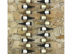 Botelleros de pared para 20 botellas 2 unidades metal ES404606^ Sale