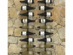 Botellero|Accesorios Para Vino Y Bar|Botelleros de pared para 18 botellas 2 unidades hierro ES881430