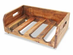 Botelleros para 16 botellas 4 uds madera maciza reciclada ES182196 Marru00f3n New