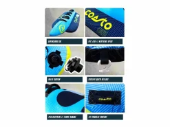 COASTO Deportes Náuticos|Boya remolcada Luna - 300x100cm - 3 asas de neopreno - Carga máx. 230 kg - Nylon 840 D - PVC 28G - 3 plazas