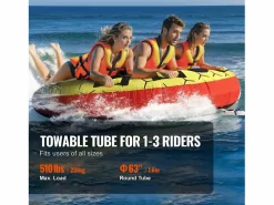 Boya Remolcada Inflable SucceBuy, para 1 a 3 Pasajeros, 231 kg, Tubo Remolcable para Barco^ Online