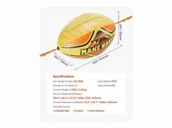 Boyera Traccionada con Pelota Auxiliar SucceBuy, para Barco Inflable Remolcable de PVC, para Navegación Recreativa Amarillo Sale