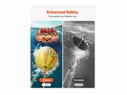 Boyera Traccionada con Pelota Auxiliar SucceBuy, para Barco Inflable Remolcable de PVC, para Navegación Recreativa Amarillo Sale