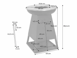 Brasero barbacoa con espacio de almacenamiento, ø60cm^Sweeek New
