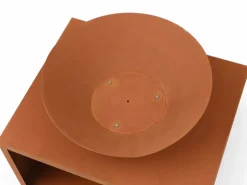 Brasero con espacio para leña de acero Corten L90 x H67,5 x P75 cm BEZIO^Vente-unique Discount