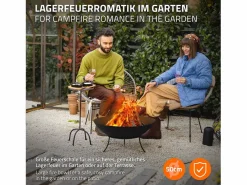 ECD Germany Brasero de acero basero con 3 patas para barbacoa Ø 50 x 24 cm Negro