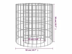 Brasero de gaviones hierro galvanizado Ø50 cm^vidaxl Online
