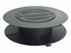 Brasero plancha grill con estante de leña, Ancho 120 x Prof. 120 x Alt. 40 cm, BARCENA^Vente-unique