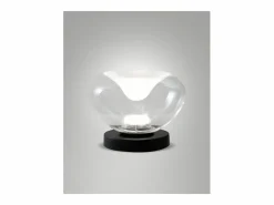 Brena - Lámpara de mesa Fabas Luce - Luz táctil LED regulable de 11 W - Vidrio borosilicato cóncavo^