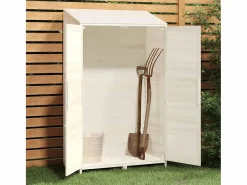 Garden Furniture Bristol Cobertizo de jardín madera maciza abeto 102x52x174,5cm Blanco Sale