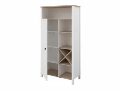 Buffet Cocina Coper Botellero 1 Puerta 9 Estantes /Roble 95x185 cm Blanco Clearance