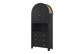 Buffet de cocina 70×35×180 cm - 2 puertas y 3 cajones - parte superior abovedada -^ModernLuxe Clearance