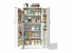 Buffet de cocina 60×35×128 cm - con sensor de luz LED - con 2 puertas - con estantes -^ModernLuxe Outlet