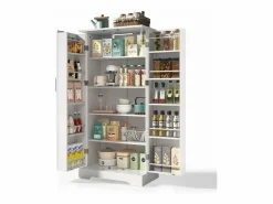 Buffet de cocina 60×35×128 cm - con sensor de luz LED - con 2 puertas - con estantes -^ModernLuxe Outlet