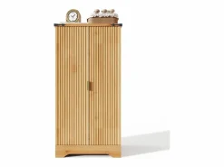 Buffet de cocina moderno 60,5x40x120cm - con luz detector LED - con 2 puertas y un portaespecias - Natural^ModernLuxe Online