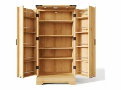 Buffet de cocina moderno 60,5x40x120cm - con luz detector LED - con 2 puertas y un portaespecias - Natural^ModernLuxe Online