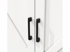 ModernLuxe Buffet de cocina moderno 80x40x180 cm - 4 puertas + 1 cajón - mueble alto - MDF - Blanco New
