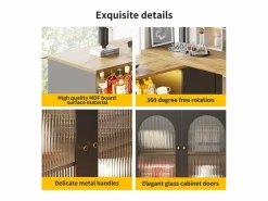 Buffet、Mueble de barra corrediza de MDF - Con LED y gamas varias -^ModernLuxe Hot