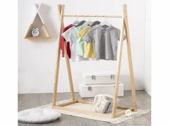 Atmosphera for Kids Burro De Ropa Tipi Infantil Organizador Melamina 79x126 cm Robe/Blanco Beige Discount