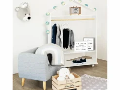 Atmosphera for Kids Mueble Perchero|Burro Ropa Infantil con Ruedas Melamina 81 cm