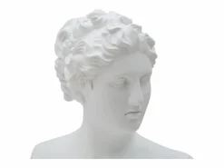 Busto decorativo clásico de mujer en poliresina h34 cm Blanco
