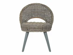 Clicnbuy Butaca de ratán kubu Gris Best