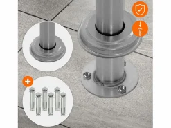 ML-DESIGN Buzón correos acero antracita casillero depósito periódico con soporte plateado Gris antracita Discount
