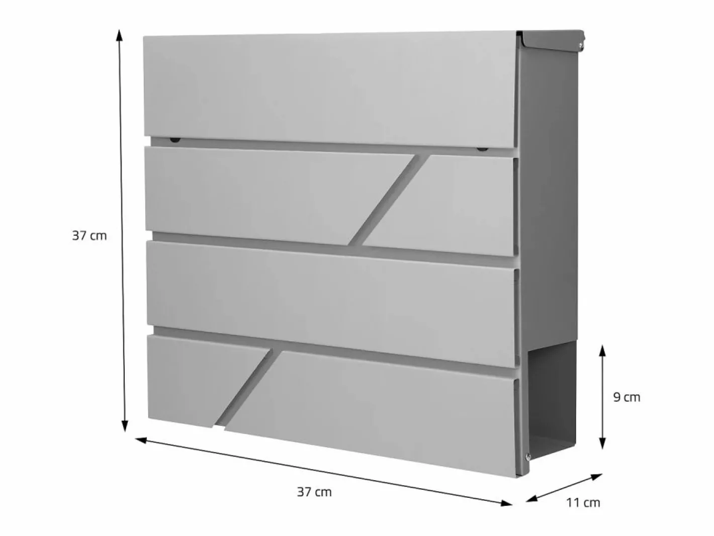 ML-DESIGN Buzón correos acero gris claro casillero depósito periódico soporte cartas 170cm Gris antracita Hot
