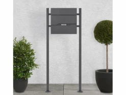 Buzón correos de pie antracita casillero depósito periódico cartas y soporte^ML-DESIGN Online