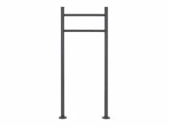 ECD Germany Buzón de acero inoxidable para correos y periodicos + base poste 120cm antracita Gris antracita Outlet