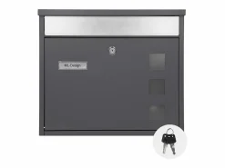 ML-DESIGN Buzón de acero inoxidable montado en pared antracita moderno casillero de correo Gris antracita Clearance