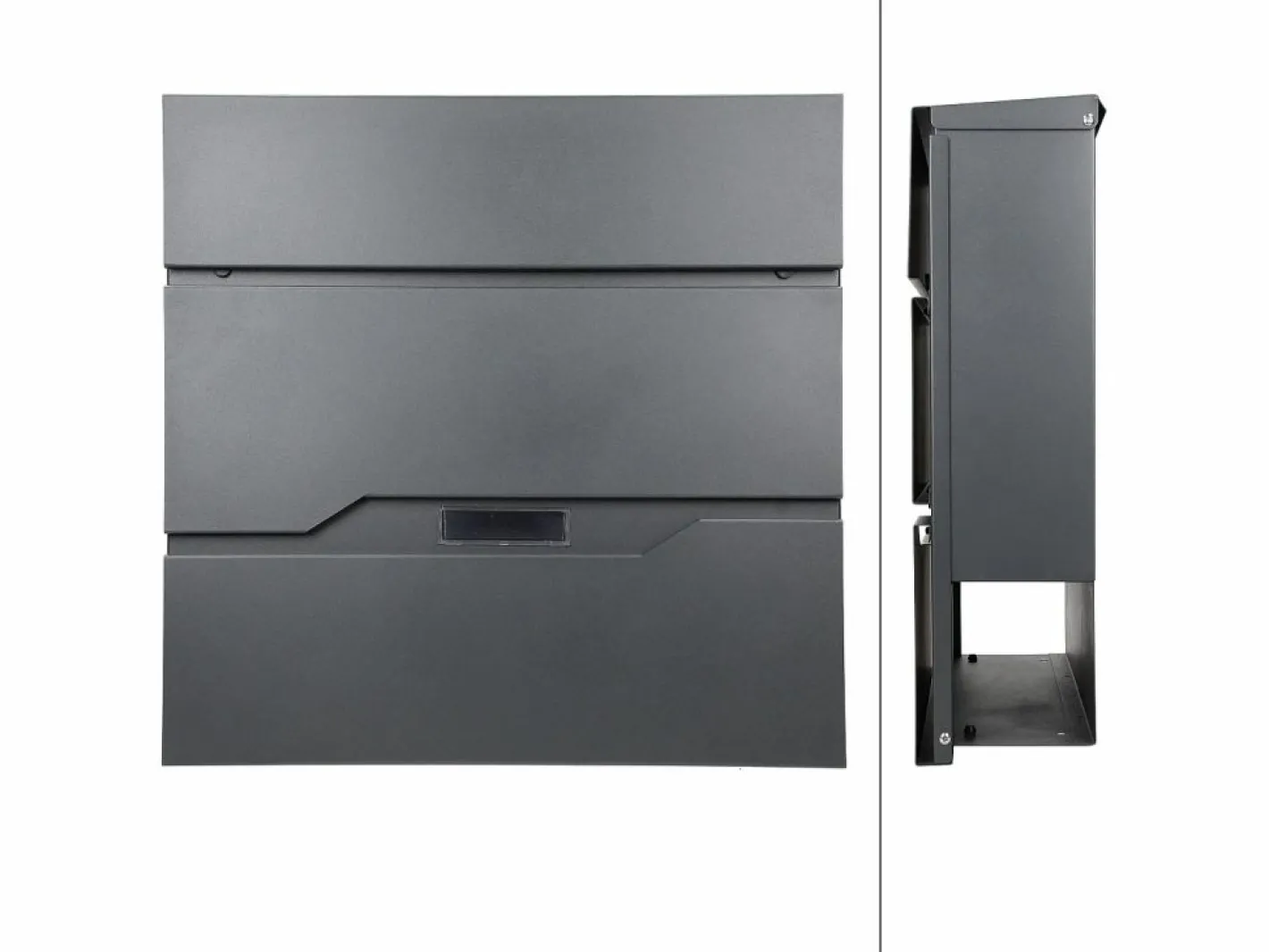 ML-DESIGN Buzón de correos con soporte con compartimento para periódicos antracita mate Gris antracita New