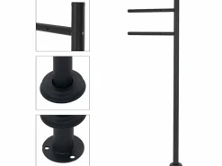 ML-DESIGN Buzón de pie con compartimento para periódicos antracita diseño de madera Gris antracita Discount