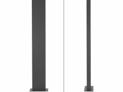 Buzón exterior con compartimento para periódicos negro diseño madera y soporte^ML-DESIGN Online