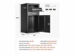 Buzón SucceBuy Buzón de Entrega para Exteriores con Cerradura para Entregas Seguras, 99 cm^ Clearance