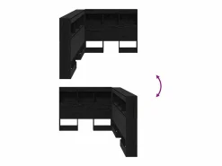 Clicnbuy Cabecero Y Puente De Cama|Cabecera de almacenamiento con estante Roble 100 cm
