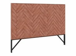 Vente-unique Cabecero Y Puente De Cama|Cabecero 170 cm de madera de acacia y metal natural y negro - VEDILA