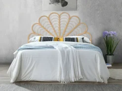 Vente-unique Cabecero Y Puente De Cama|Cabecero 160 cm de ratán color natural FLOSIA