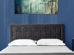 Vente-unique Cabecero Y Puente De Cama|Cabecero 140 cm Terciopelo oscuro. JENNA