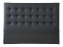 Cabecero acolchado 180 cm en polipiel negra - FRANCESCO^Vente-unique Discount