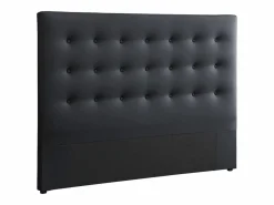 Cabecero acolchado 180 cm en polipiel negra - FRANCESCO^Vente-unique Discount
