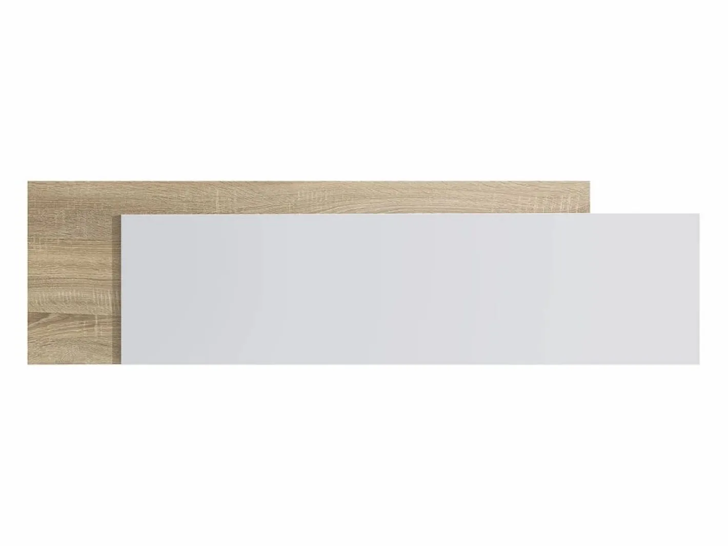 Cabecero Cama en Color Roble - Blanco (Largo 185 cm/Alto 50 cm/Grosor 3 cm) - Buyqualia Color natural claro / Blanco Hot