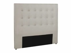 Vente-unique Cabecero capitoné FRANCESCO - 140 cm - Tela color Beige Clearance