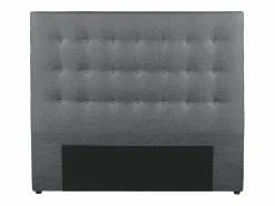 Vente-unique Cabecero capitoné FRANCESCO - 160 cm - Tela color Gris Outlet