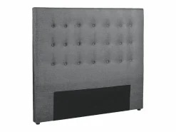 Vente-unique Cabecero capitoné FRANCESCO - 160 cm - Tela color Gris Outlet