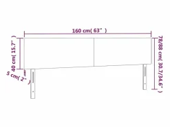 vidaxl Cabecero con LED cuero sintético 160x5x78/88 cm Blanco New