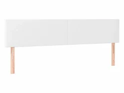 vidaxl Cabecero con LED cuero sintético 160x5x78/88 cm Blanco New