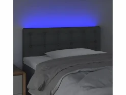 Cabecero con LED de tela oscuro 100x5x78/88 cm^Clicnbuy Sale