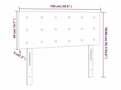 Cabecero con LED de tela oscuro 100x5x78/88 cm^Clicnbuy Sale